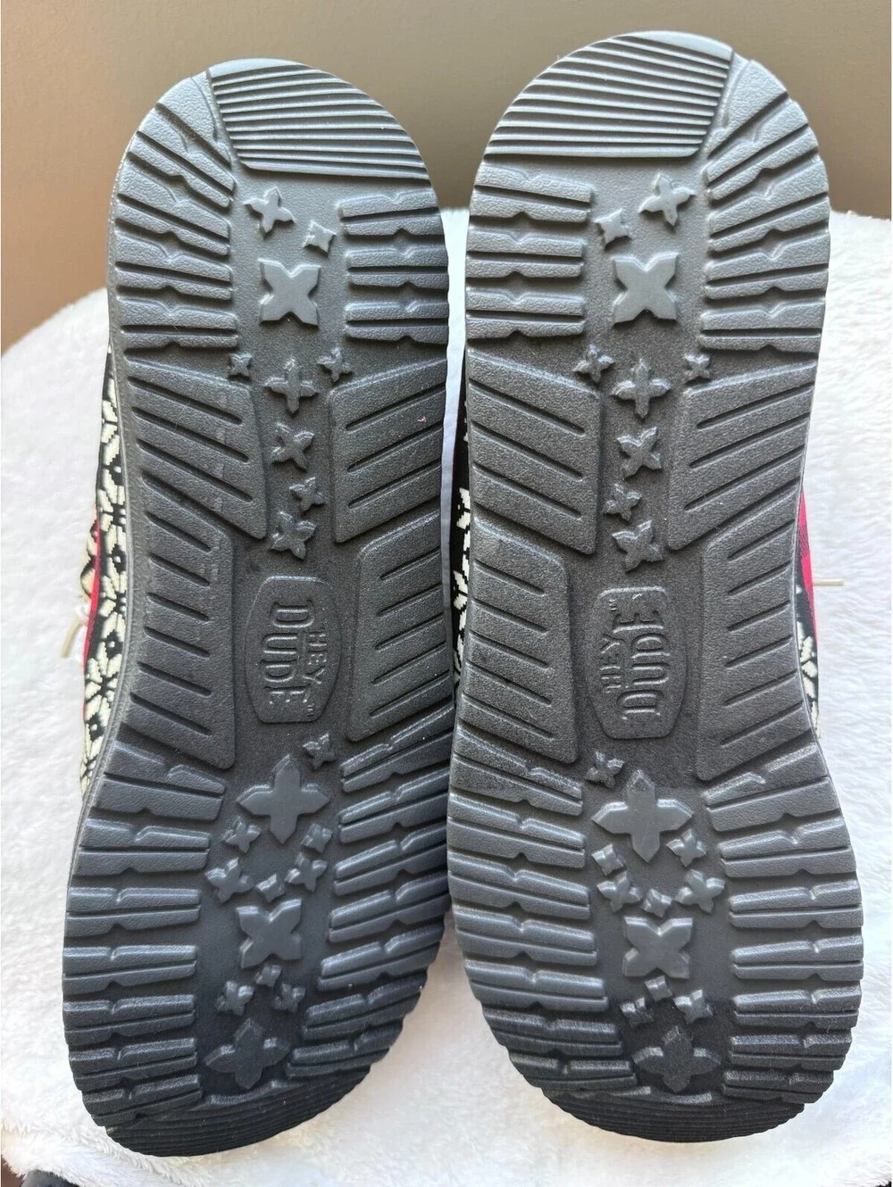 New Hey Dude Mens Wally Holiday Cheers Men's Size 15 Black Multi Christmas Shoes